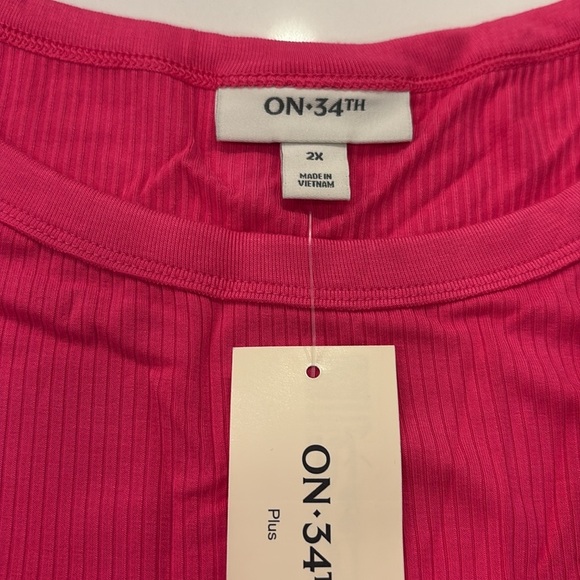 ON 34th Ribbed Tee Shirt, NWT. Size 2X. - Picture 2 of 4